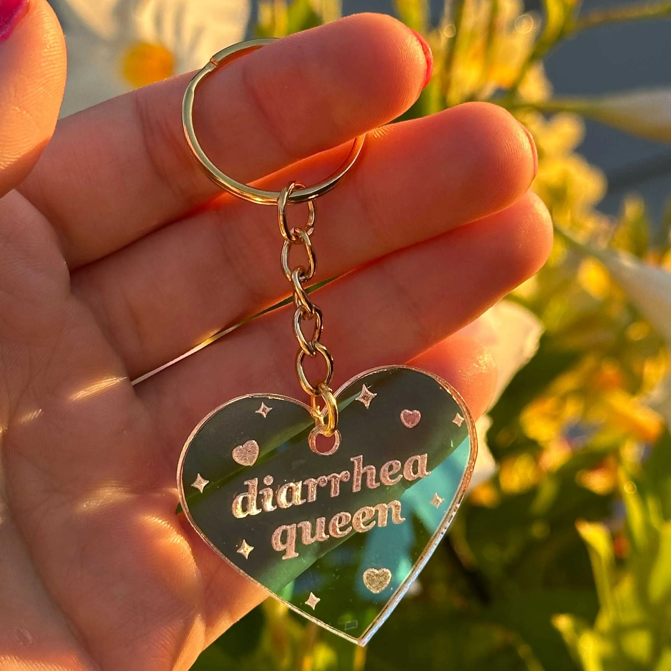 Dream Big, Fart Loud Iridescent Acrylic Keychain