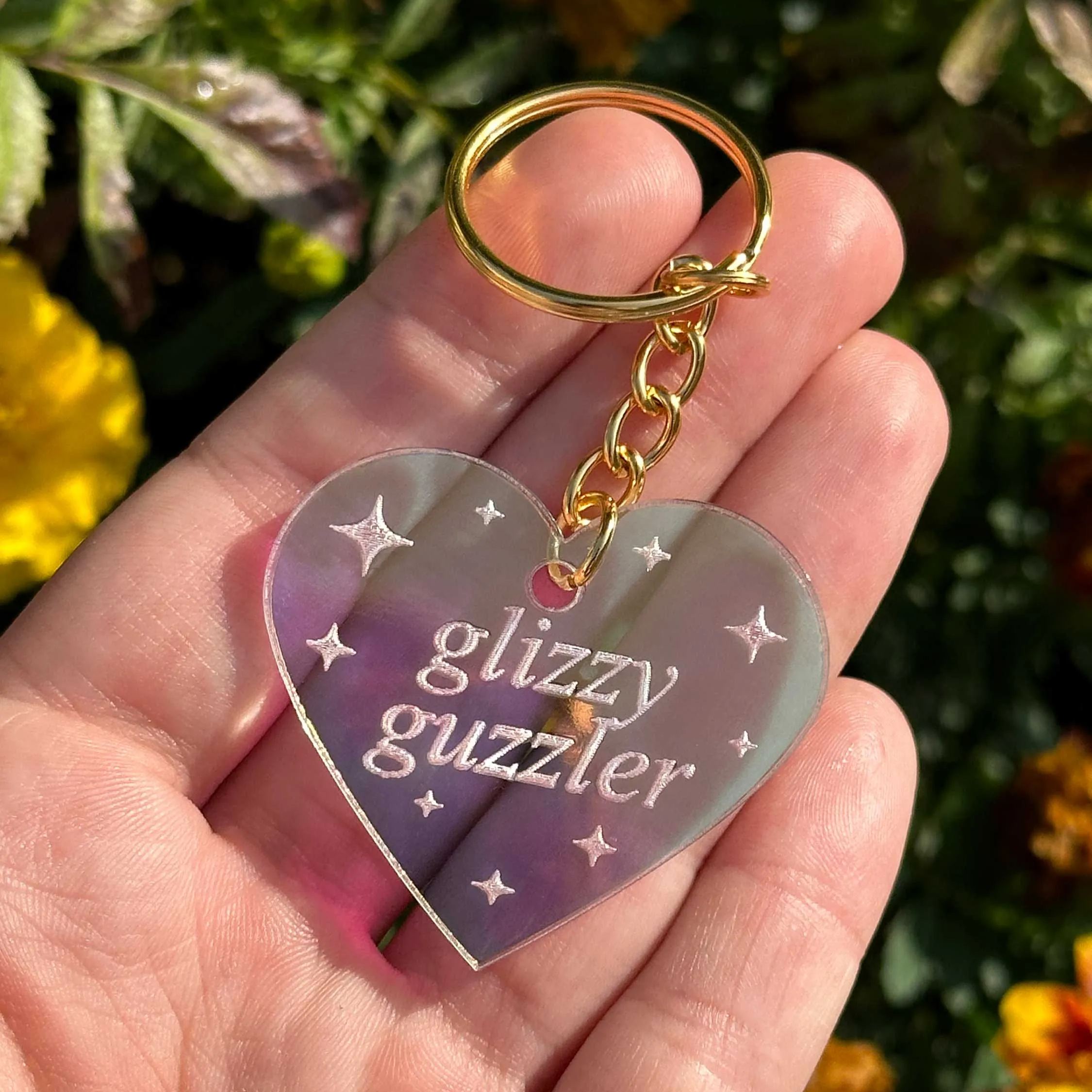 Dream Big, Fart Loud Iridescent Acrylic Keychain