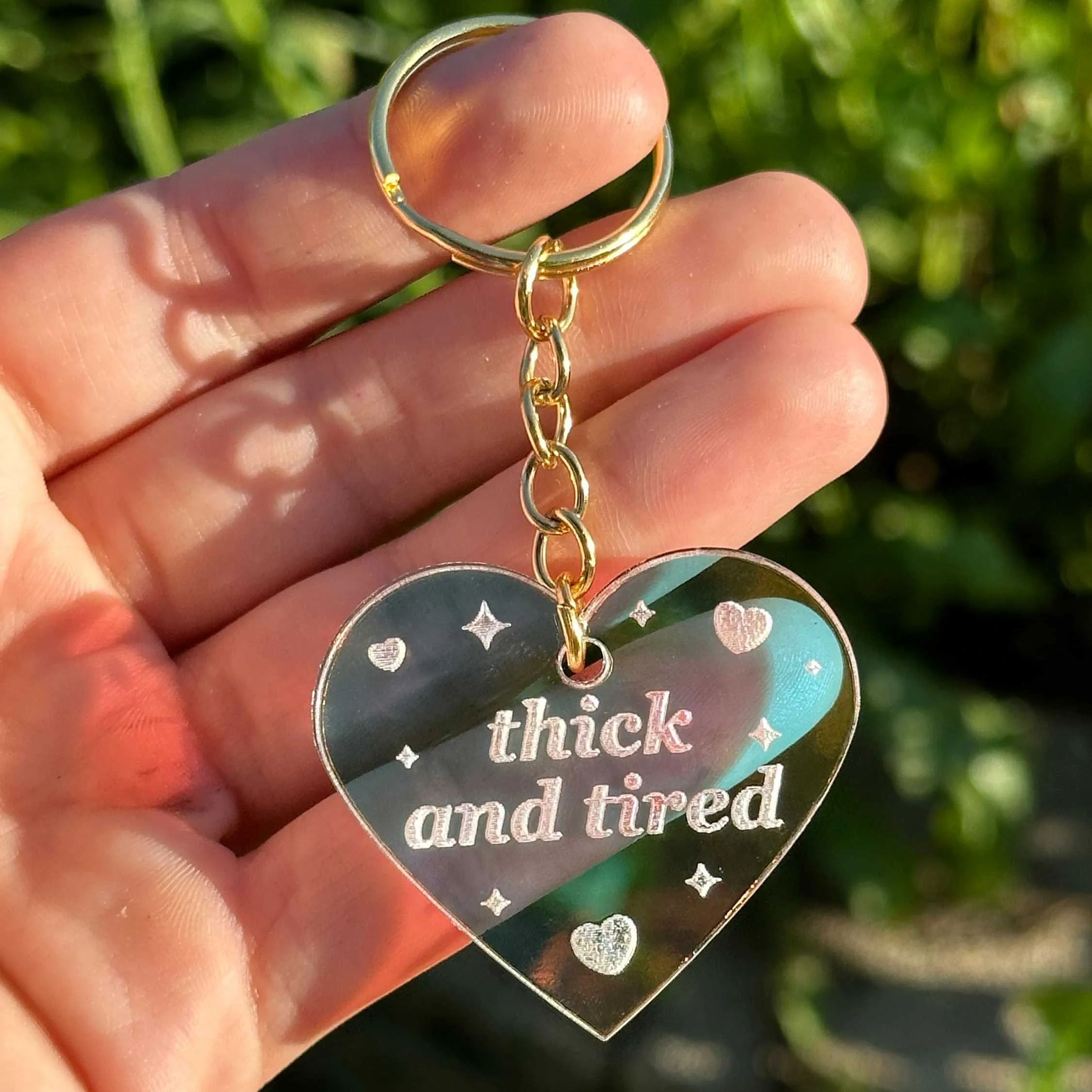 Dream Big, Fart Loud Iridescent Acrylic Keychain