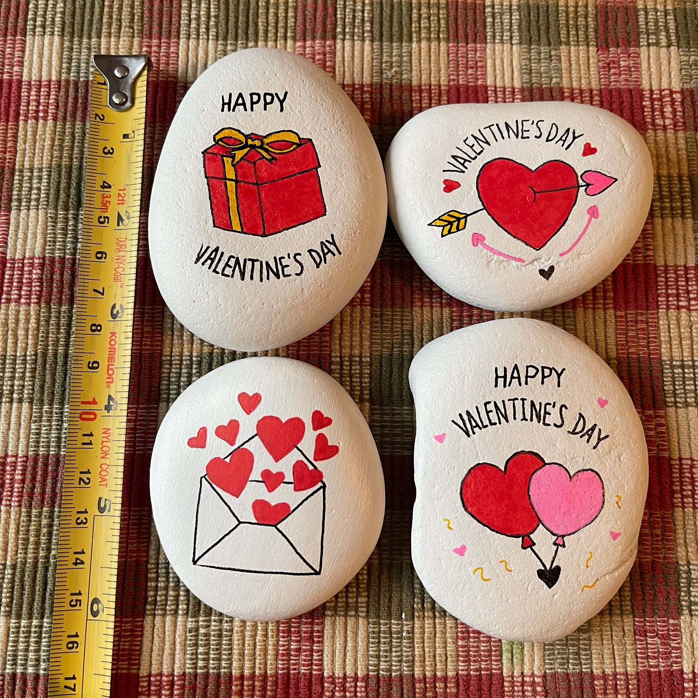 Valentine’s Day painted rocks