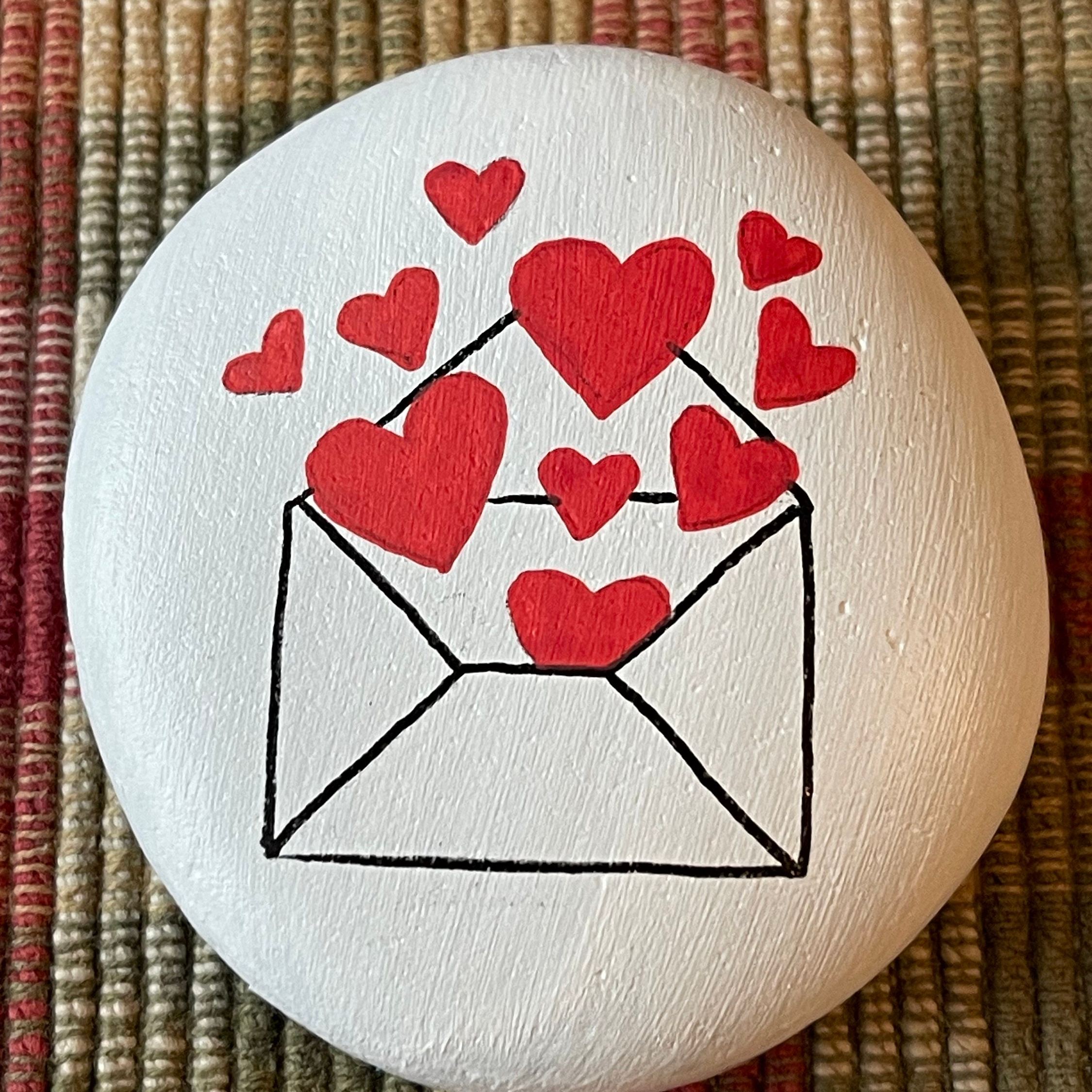 Valentine’s Day painted rocks