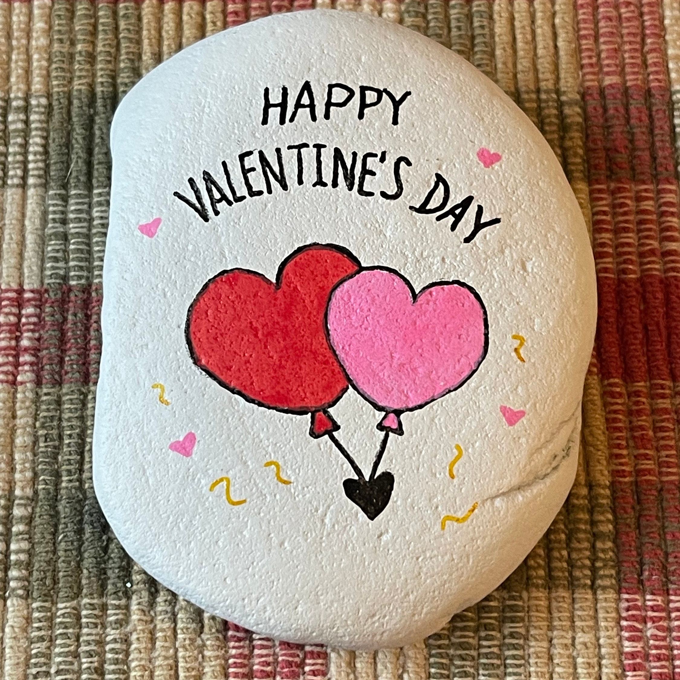 Valentine’s Day painted rocks