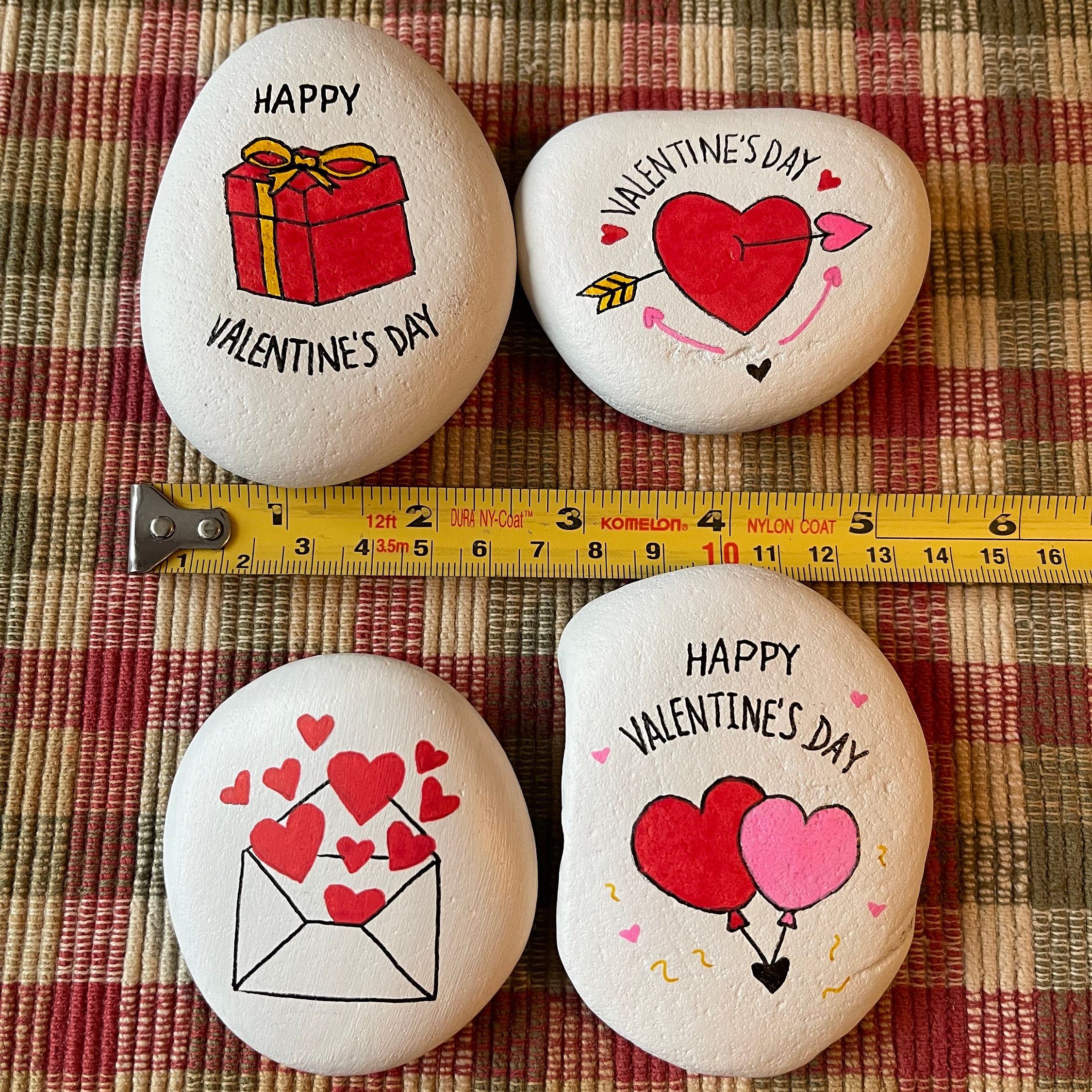 Valentine’s Day painted rocks