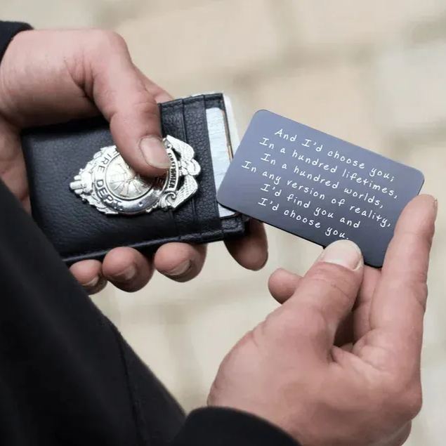 Remind Dad How Much He Means to You Wallet Card