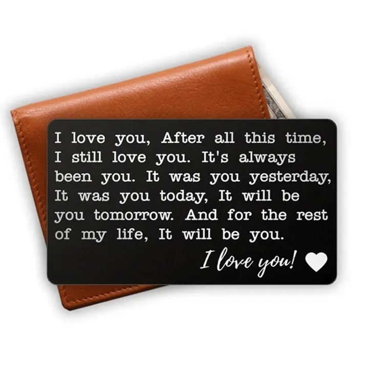 Remind Dad How Much He Means to You Wallet Card
