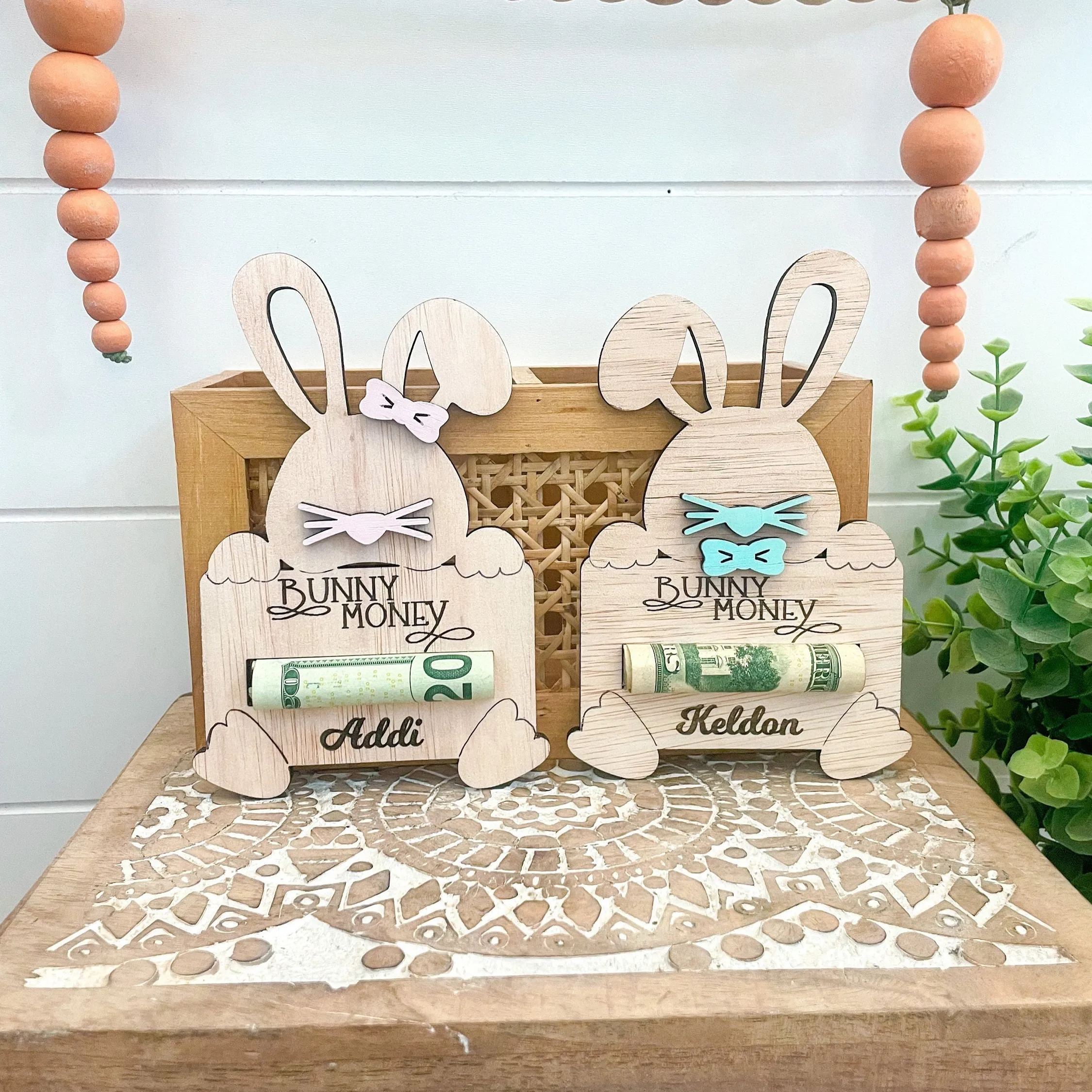 Personalised Easter Bunny Money Holder