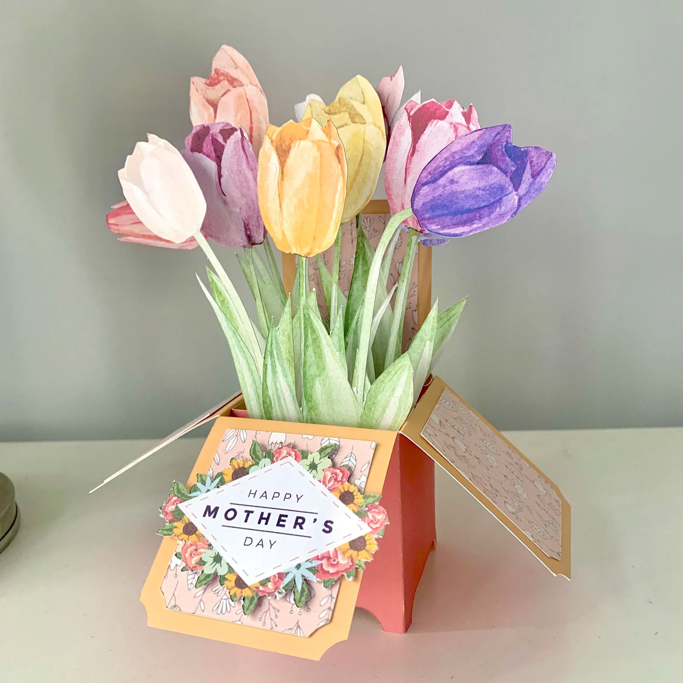  Mother’s Day 3D Pop Up Tulip Card