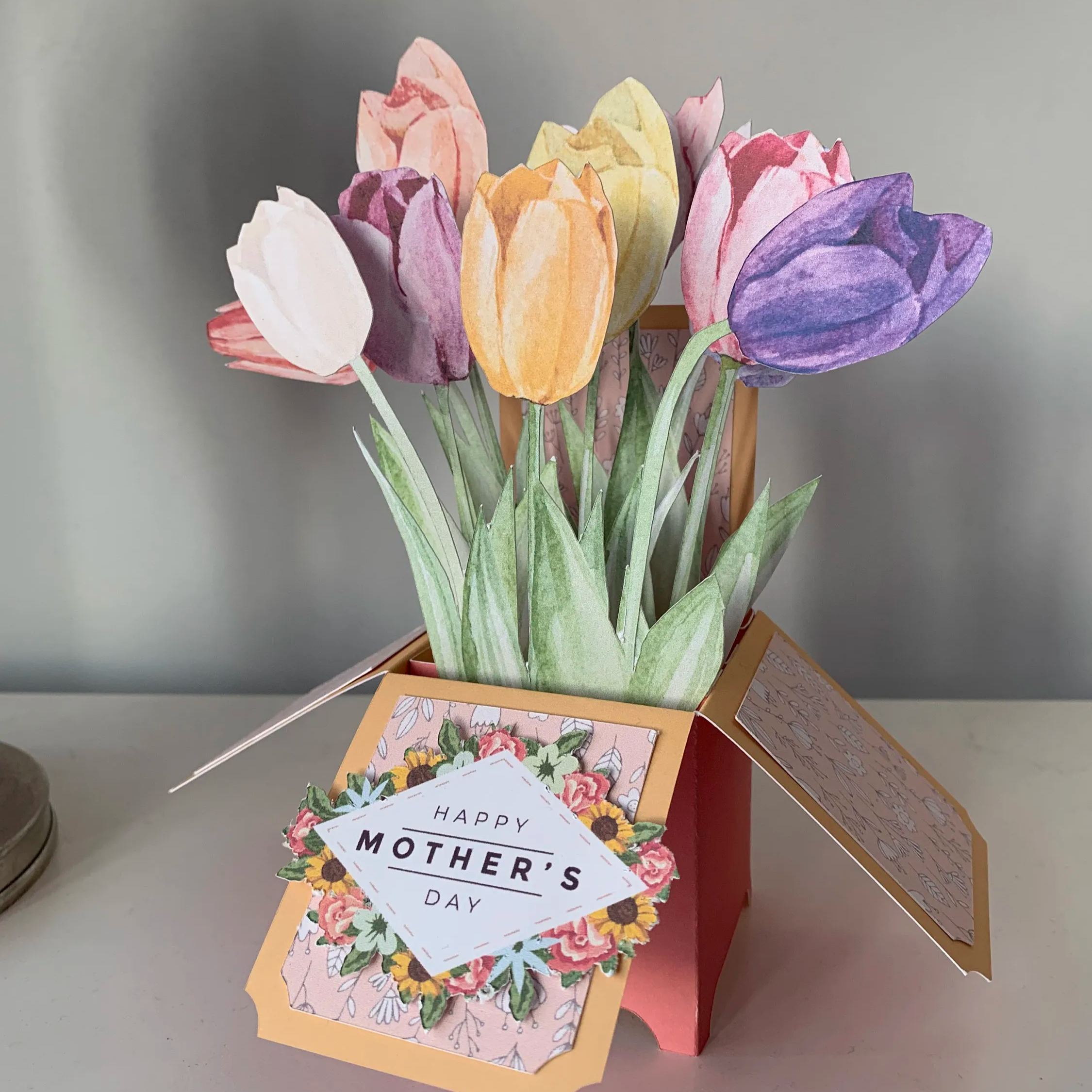  Mother’s Day 3D Pop Up Tulip Card
