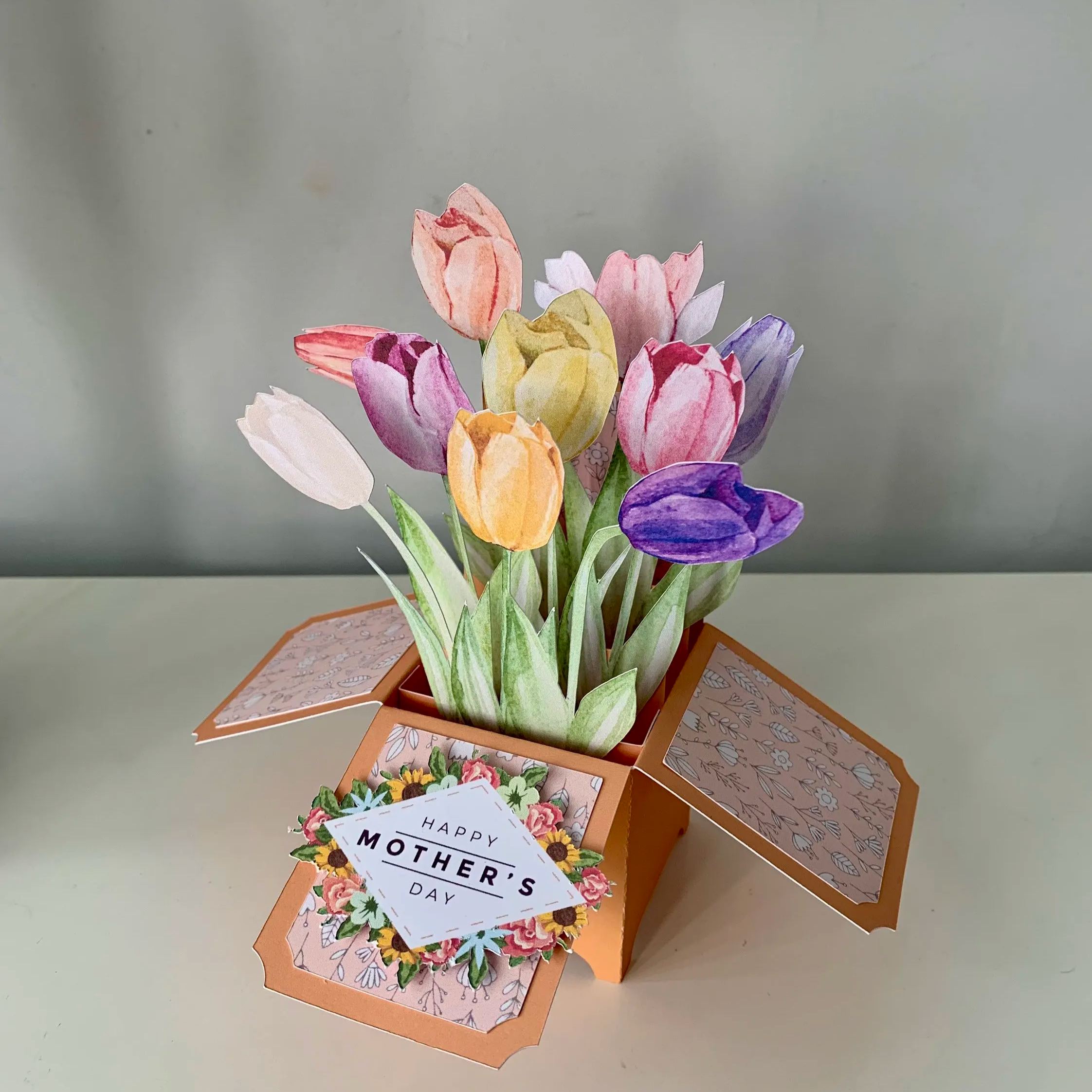  Mother’s Day 3D Pop Up Tulip Card