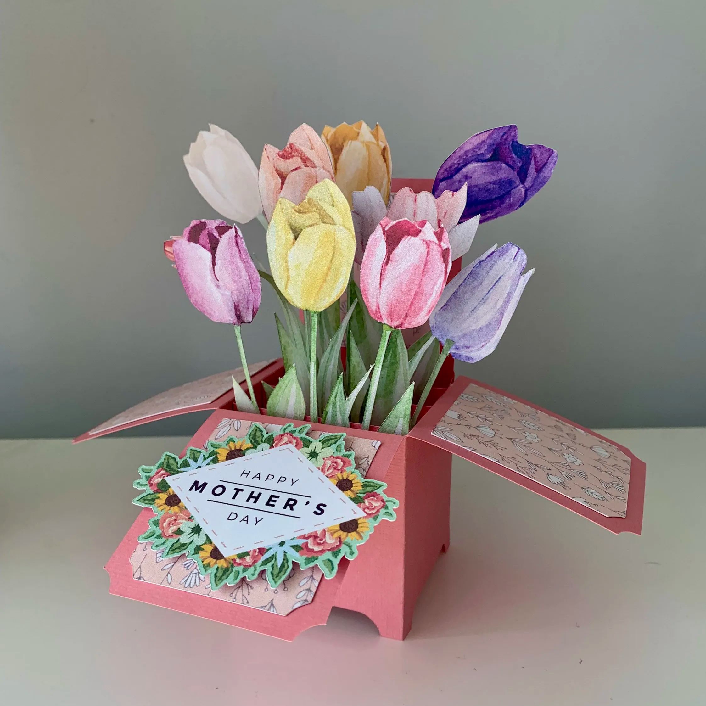  Mother’s Day 3D Pop Up Tulip Card