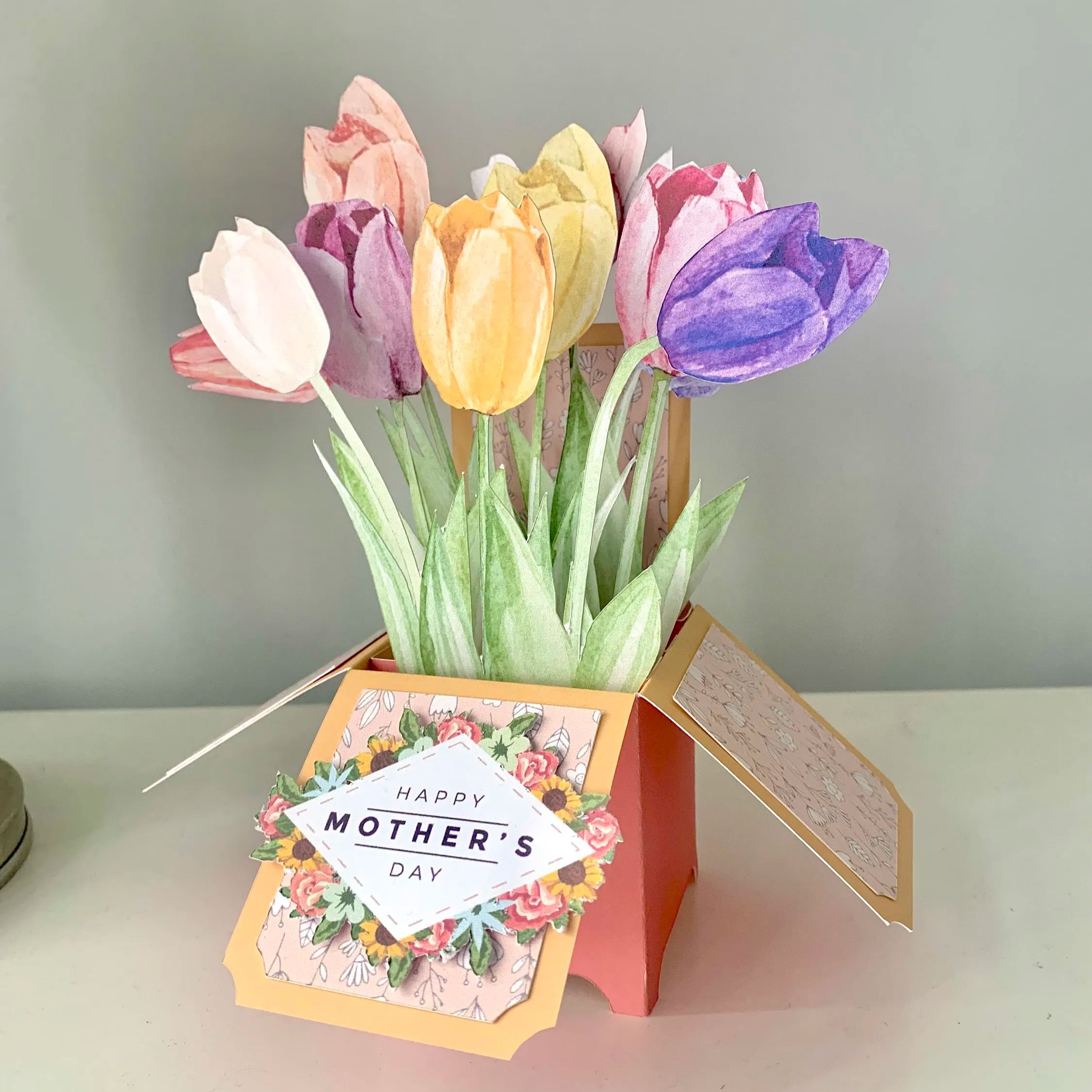  Mother’s Day 3D Pop Up Tulip Card
