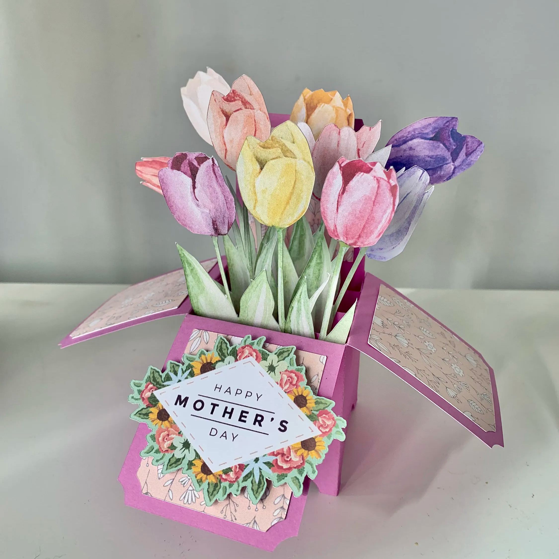  Mother’s Day 3D Pop Up Tulip Card