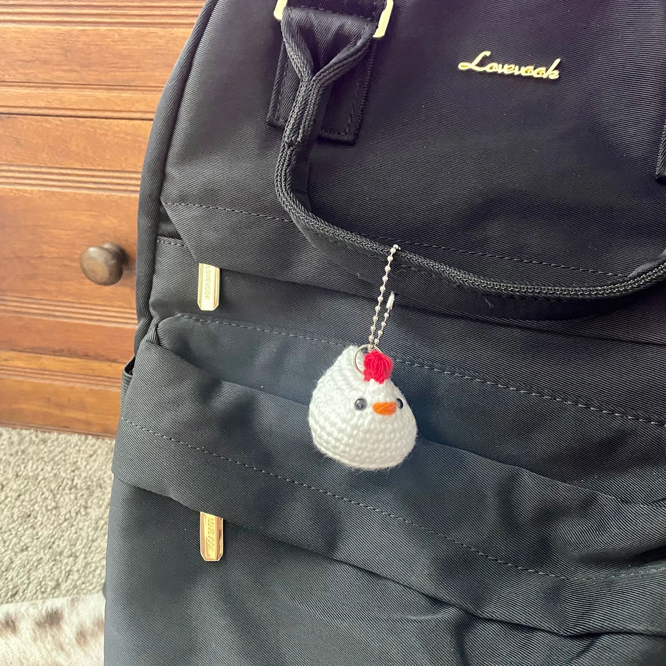 Mini Crochet Chicken Keychain