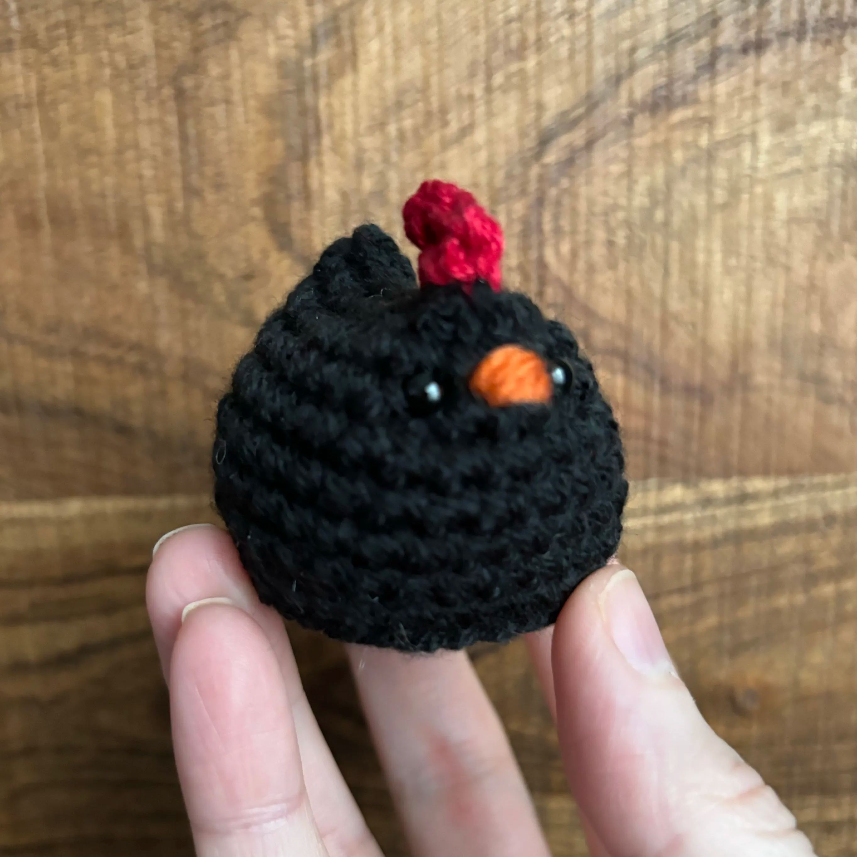 Mini Crochet Chicken Keychain