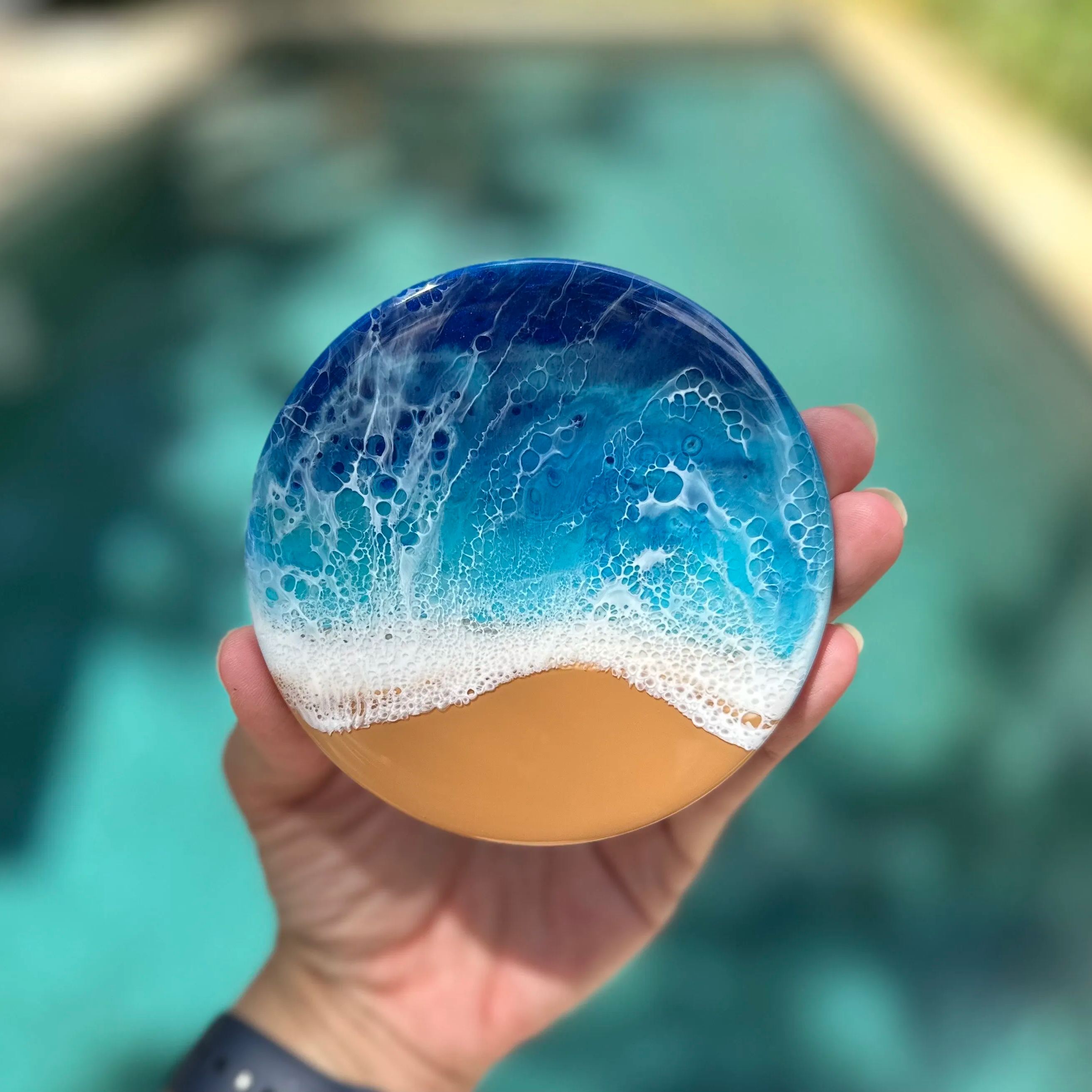 Resin Ocean Coaster Set 
