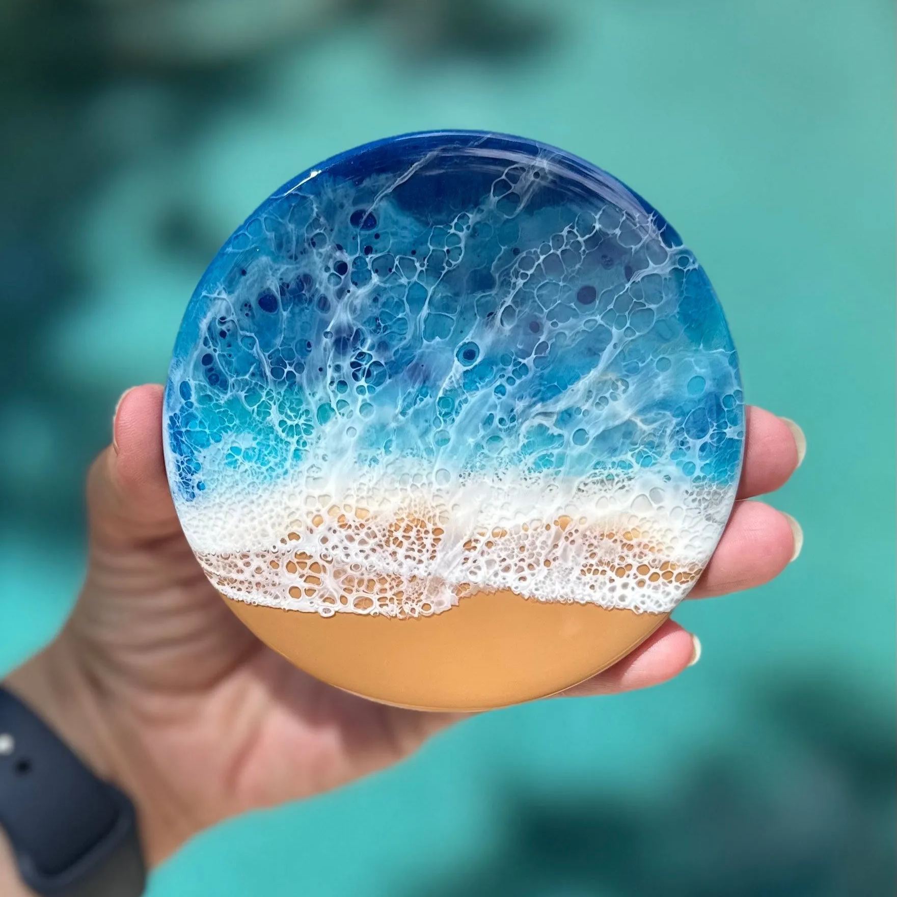Resin Ocean Coaster Set 