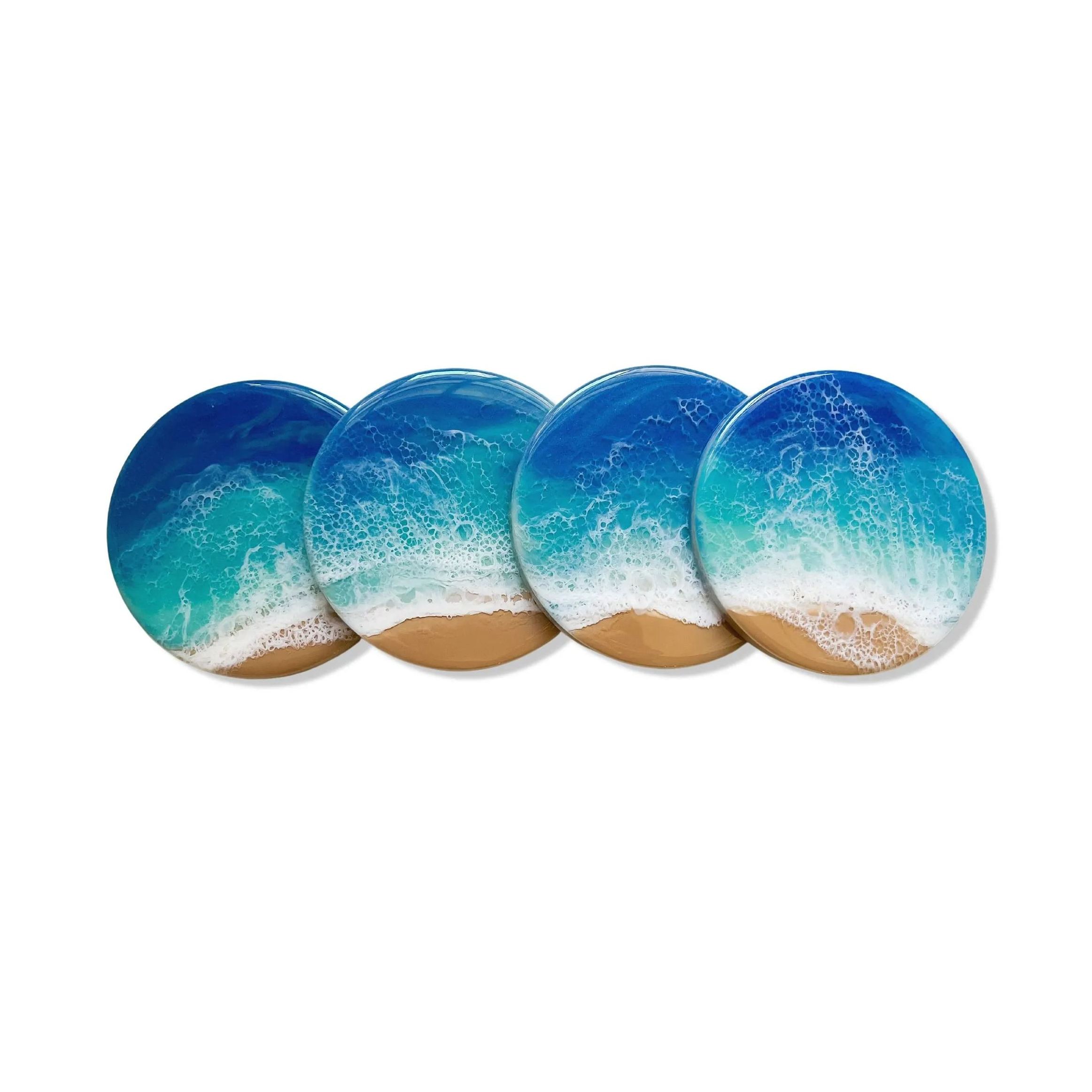 Resin Ocean Coaster Set 