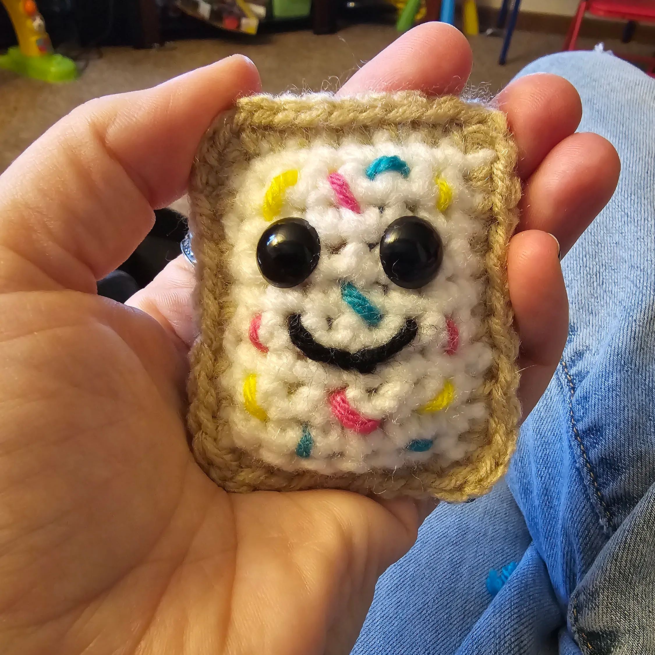 Crochet Keychain Emotional Support PopTart