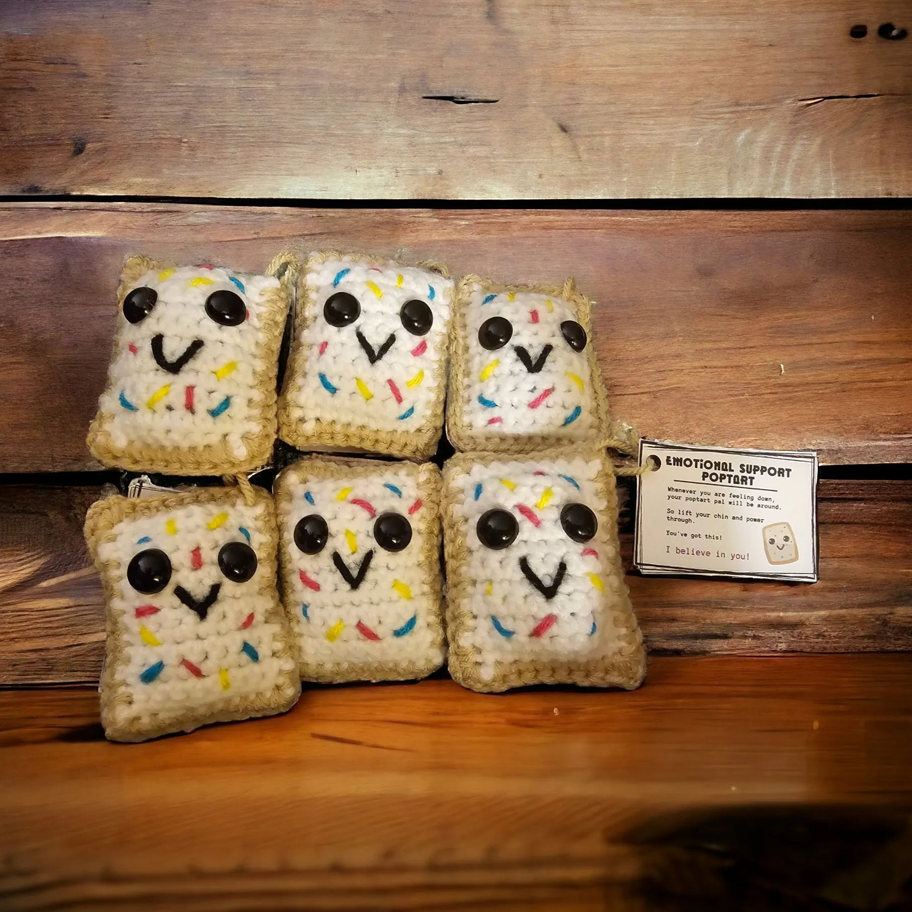 Crochet Keychain Emotional Support PopTart