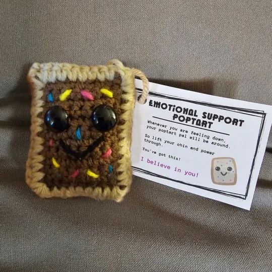 Crochet Keychain Emotional Support PopTart