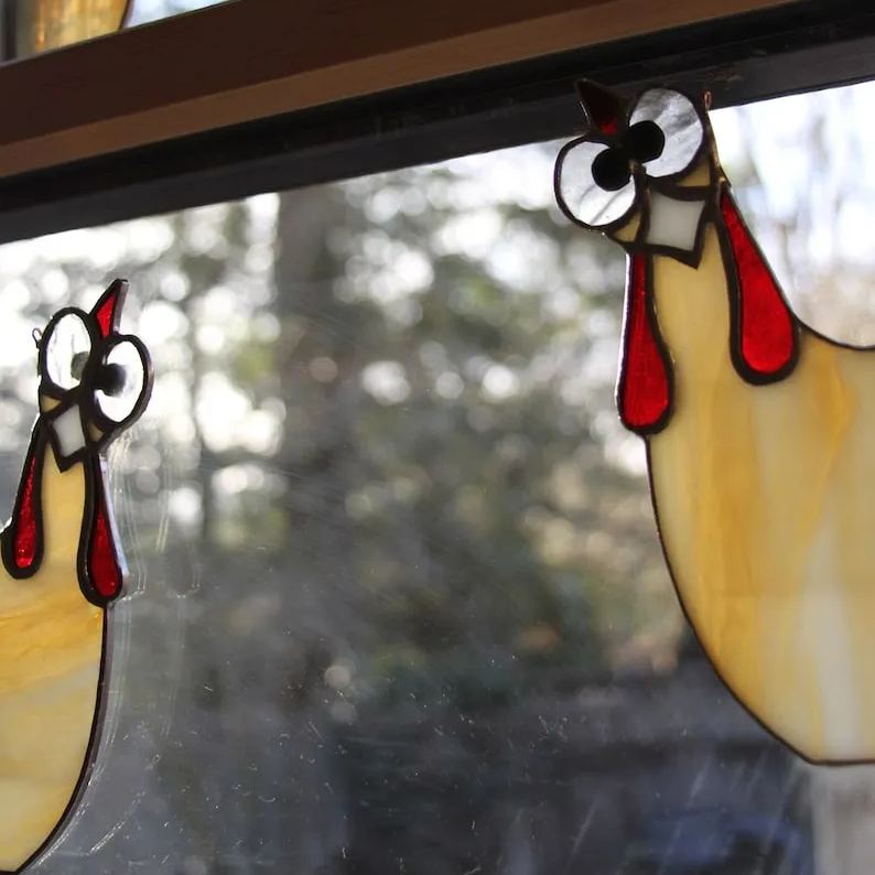 Funny Window Corner Decor - 🐓Peeping Rooster