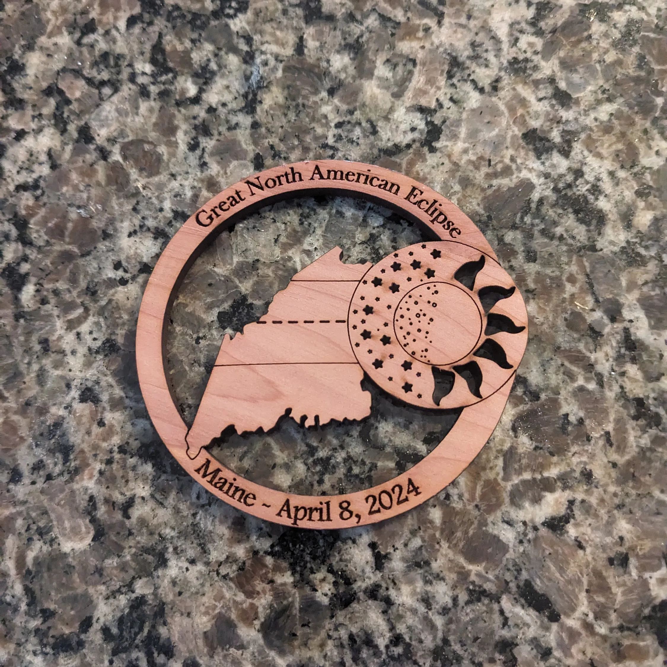 2024 Solar Eclipse Refrigerator Magnet - North American Eclipse Souvenir