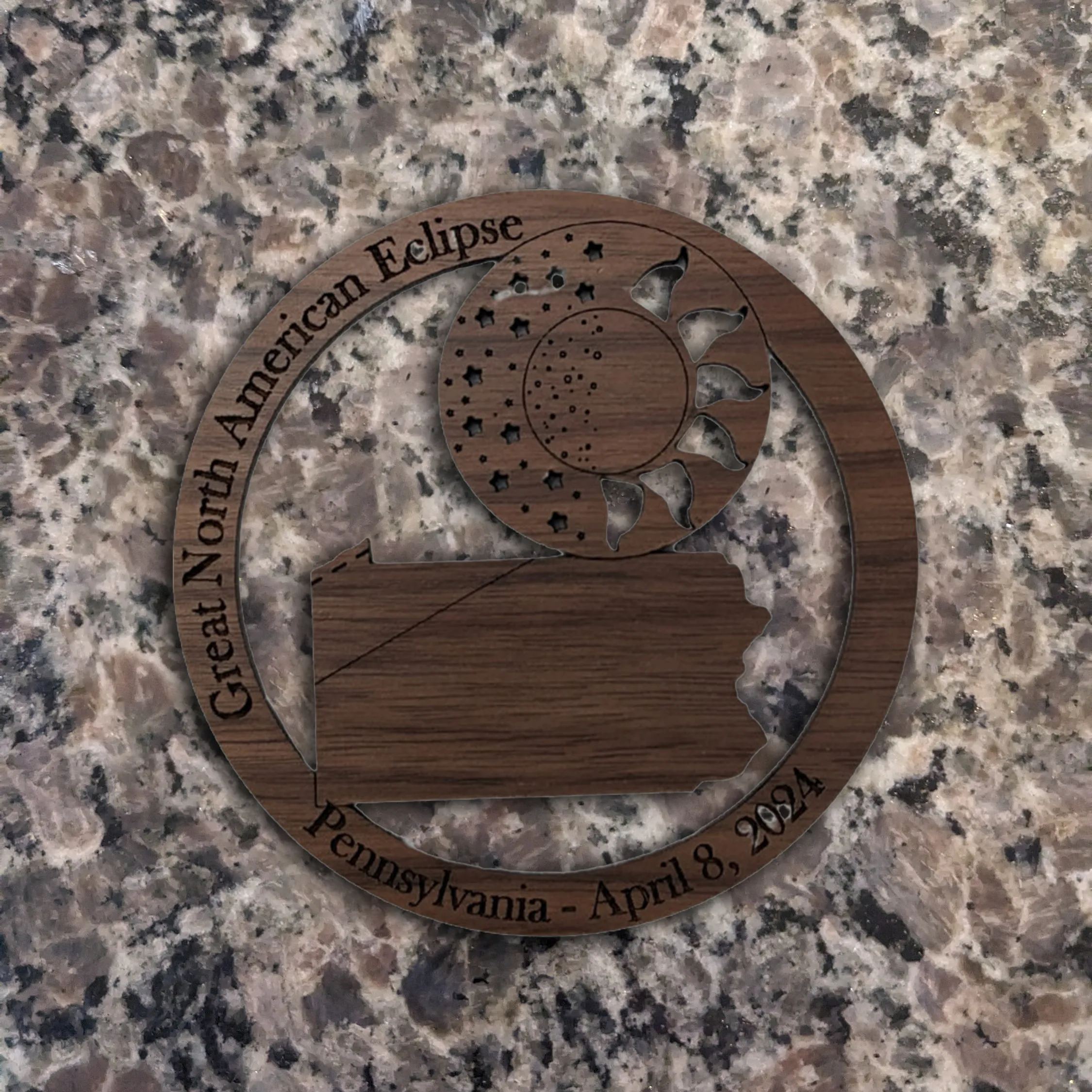 2024 Solar Eclipse Refrigerator Magnet - North American Eclipse Souvenir