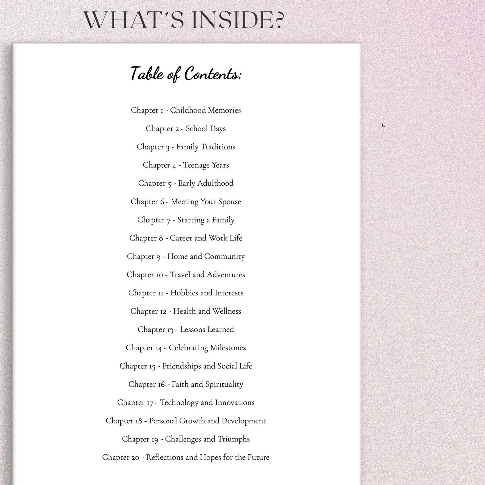 Tell Me Your Story-Create a Precious Family Keepsake