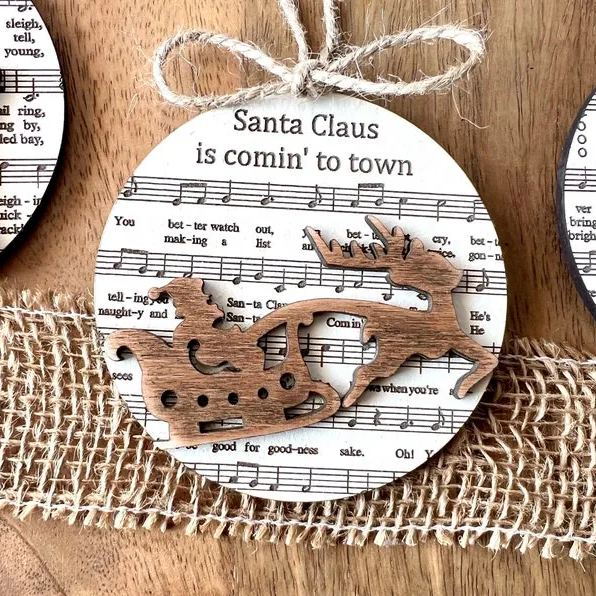 🎅Music Sheet Nativity Ornament