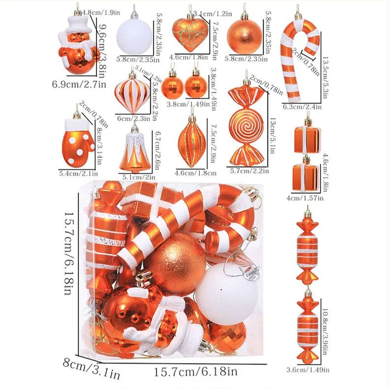 16Pcs Christmas Ornaments Balls Set