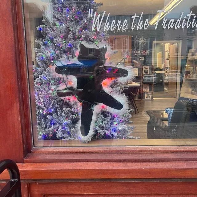 Fried Cat Faux Fur Trimmed Rug