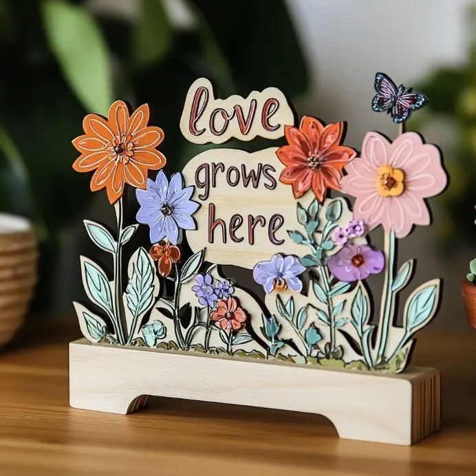 🌺Wooden Floral Decor