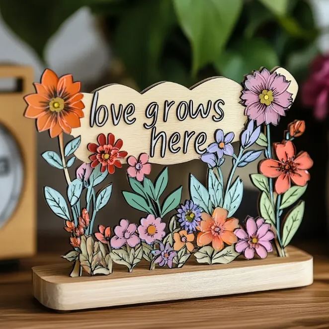 🌺Wooden Floral Decor