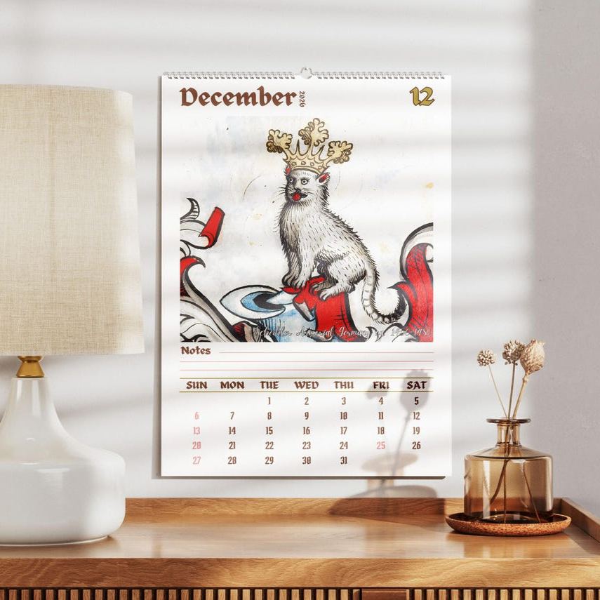 ​​Ugly Medieval Cats 2026 Wall Calendar​