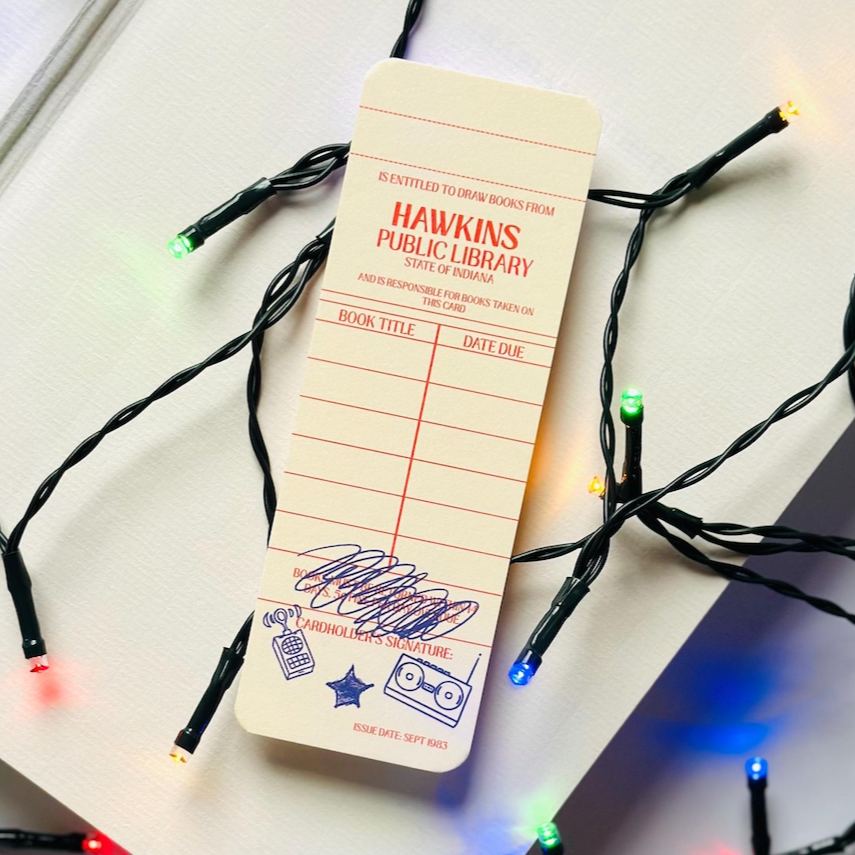 Hawkins Library Bookmark Card