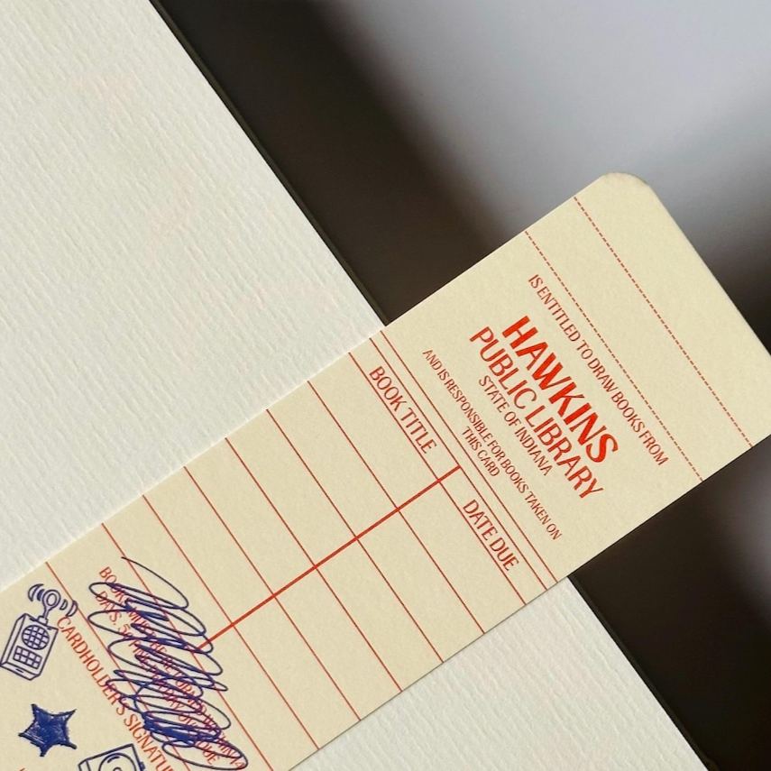 Hawkins Library Bookmark Card
