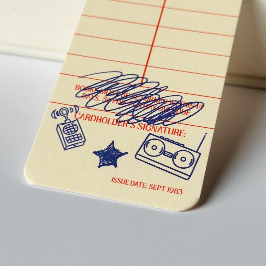 Hawkins Library Bookmark Card