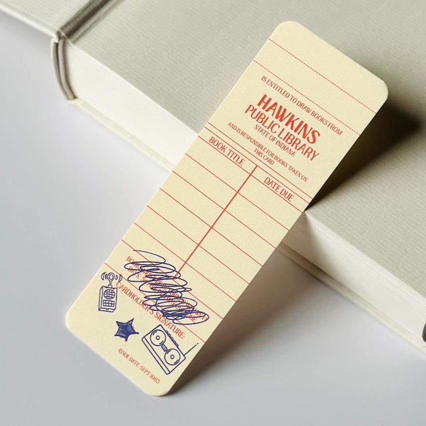 Hawkins Library Bookmark Card