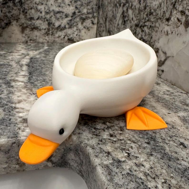 Duck Soap Dish with Water Drain