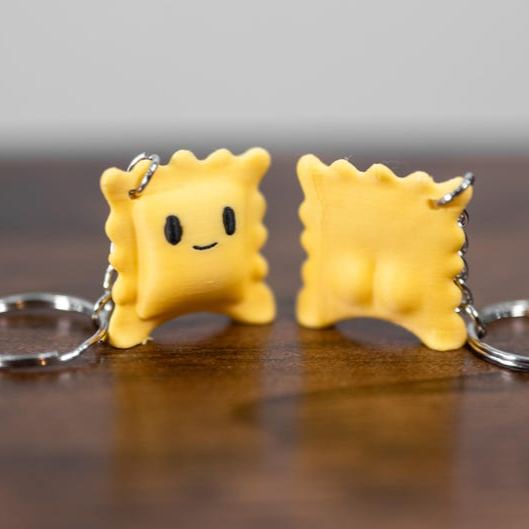 🍝 Cute Ravioli Guy with Butt Cheeks Keychain