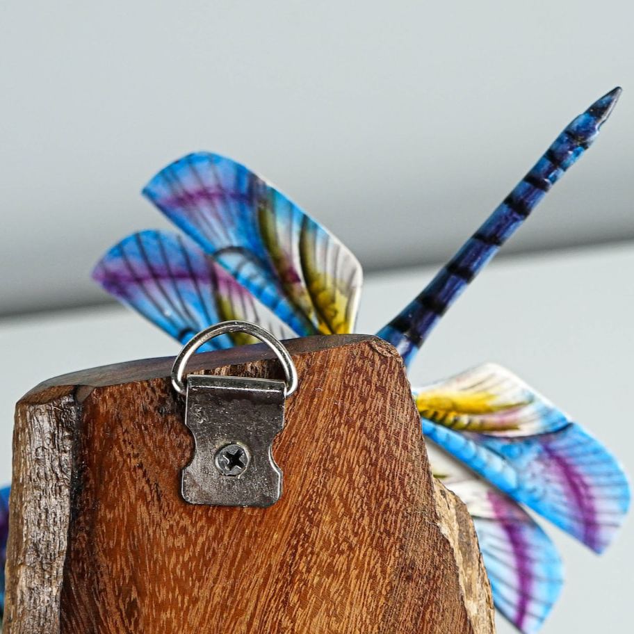 Hanging Blue Dragonflies Sculpture