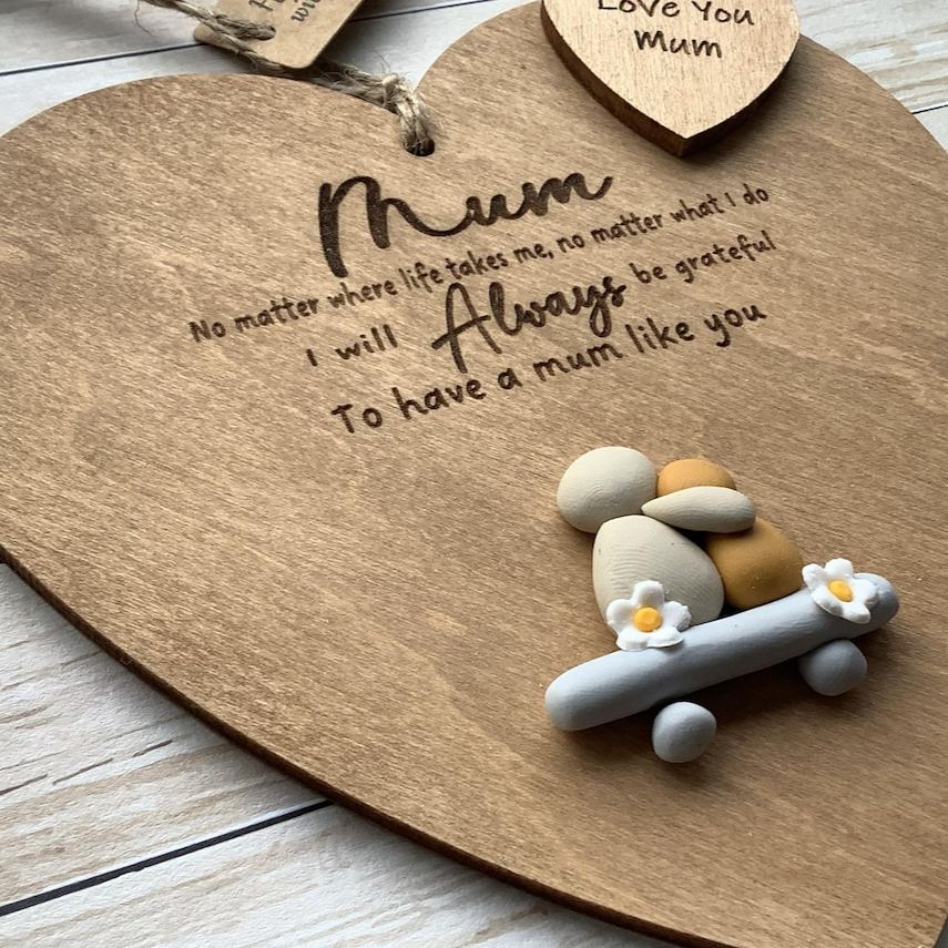 Mum Always, wooden hanging ornament