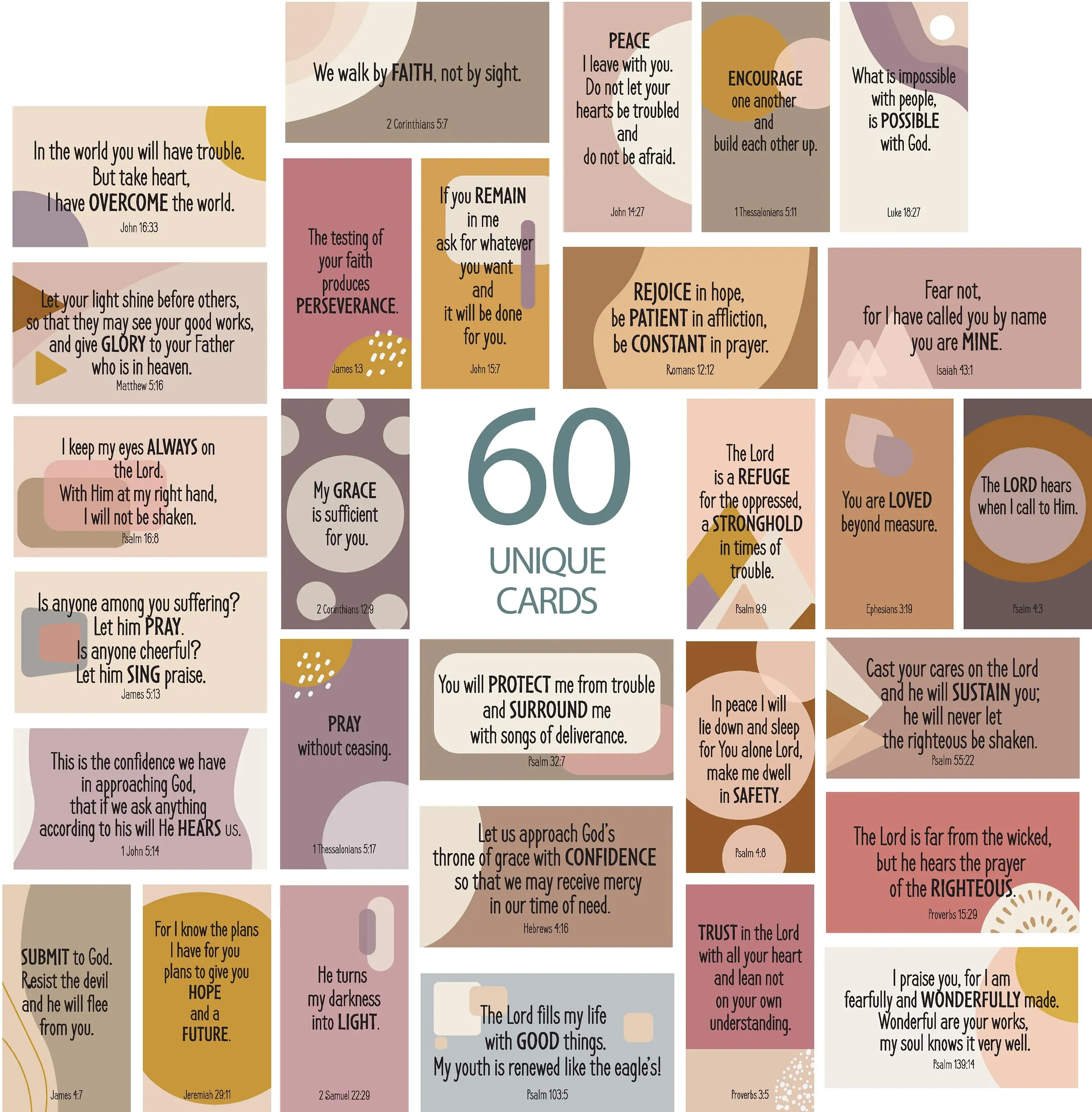 60 Unique Uplifting Bible Verse Cards