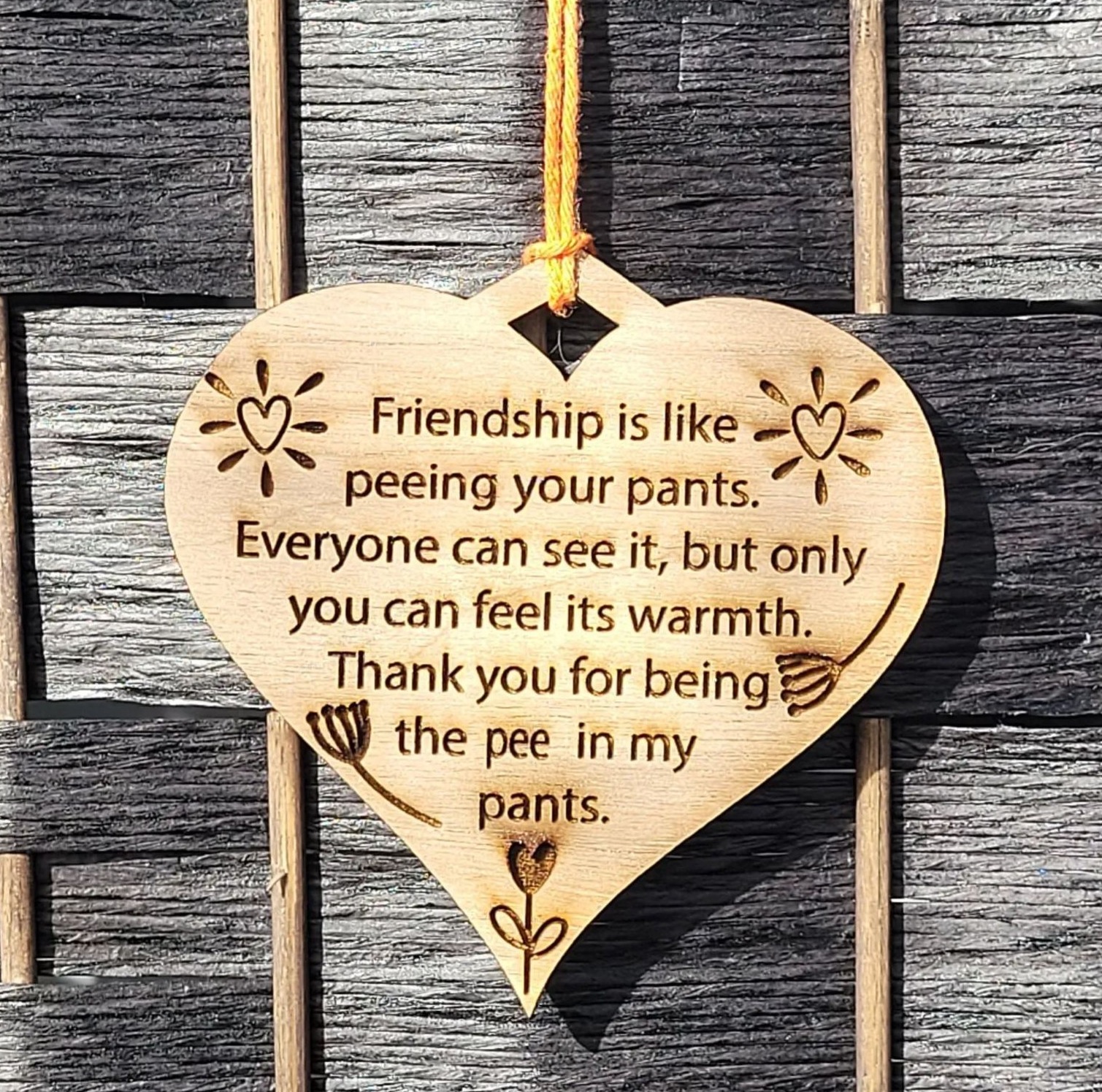 Friendship Wooden Ornament