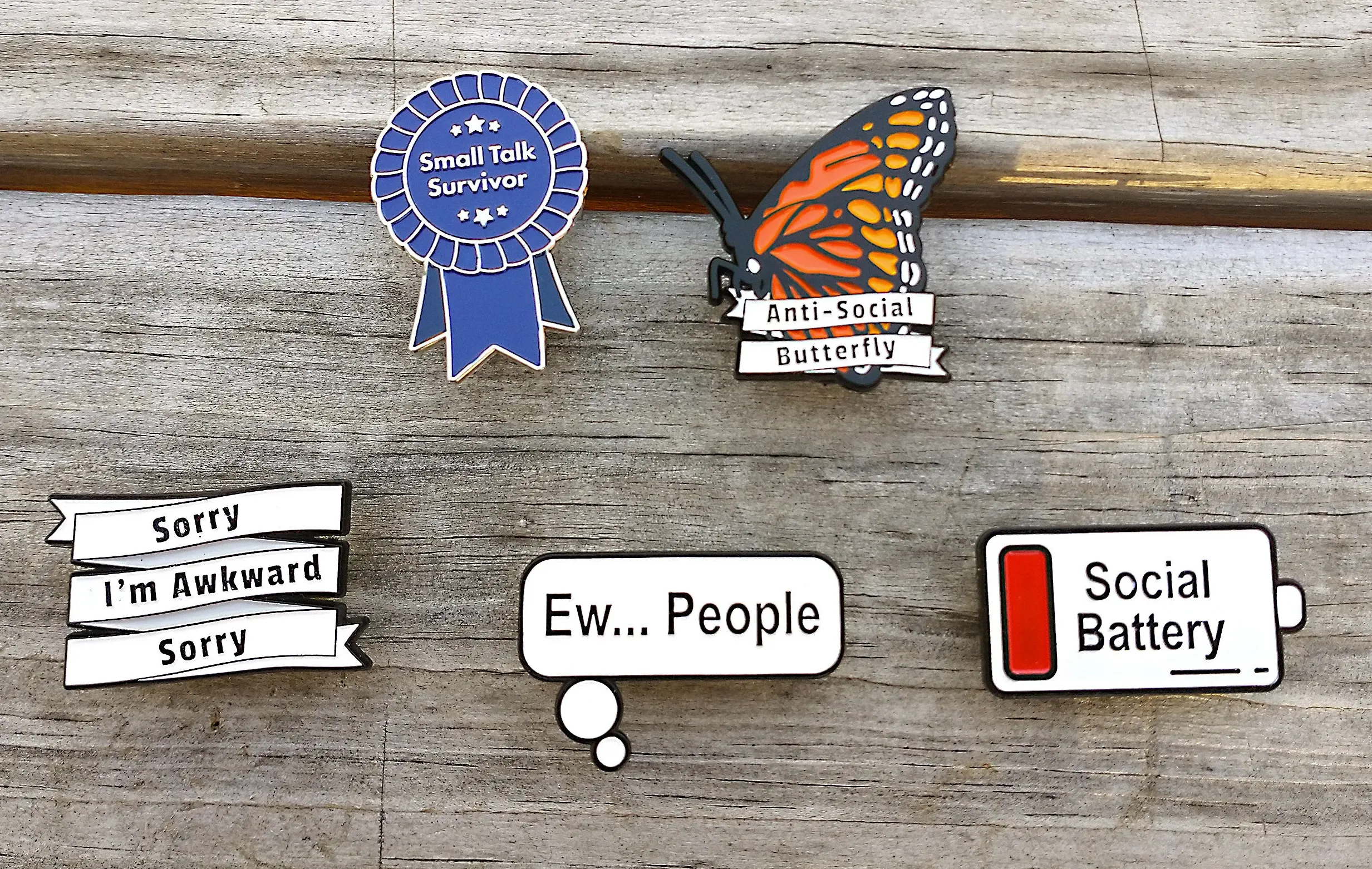 Introvert Enamel Pin Set 