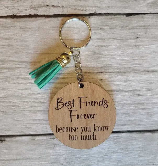 Best Friends Forever Because You Know Too Much Keychain image 1