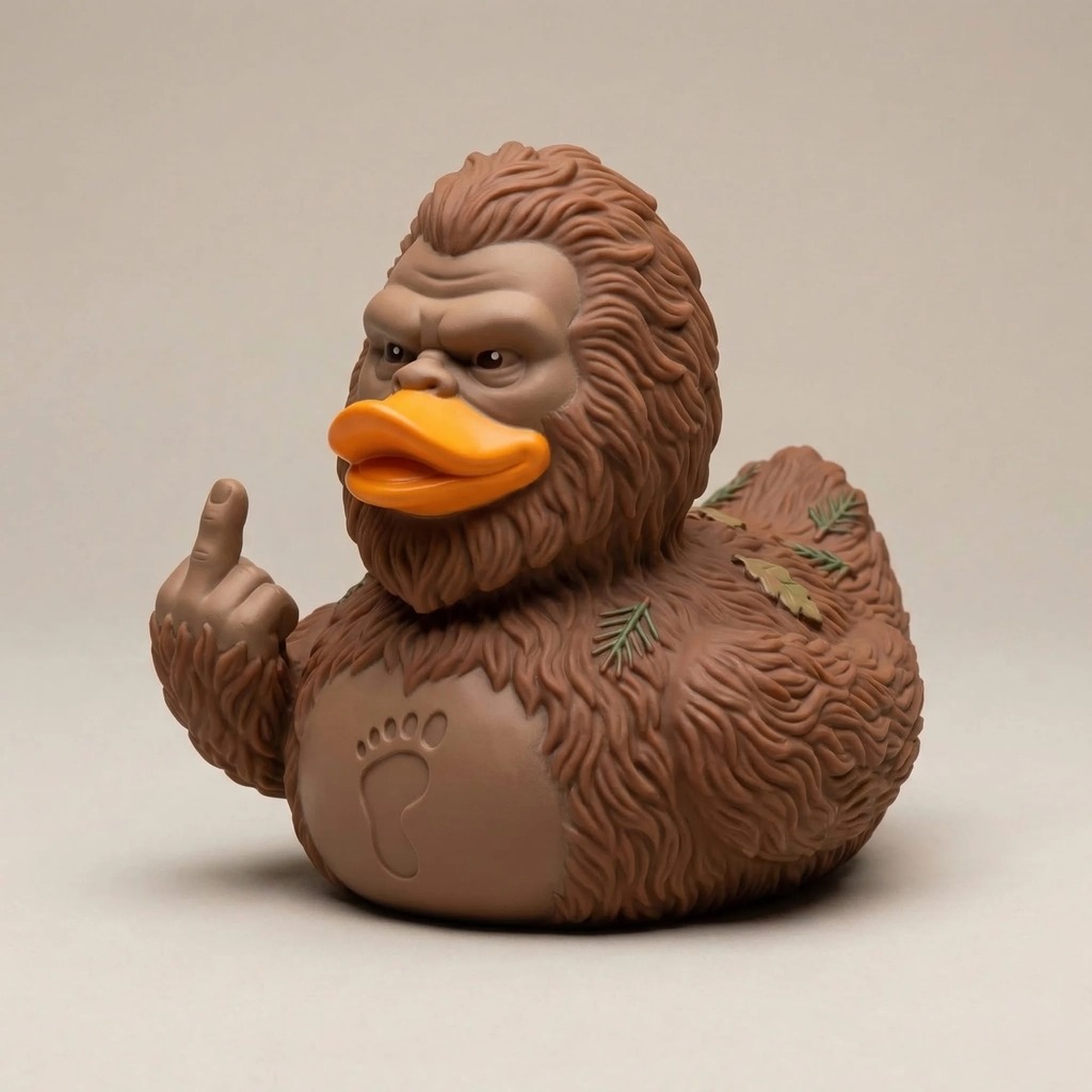 🐾 Legendary Bigfoot Duck Figure