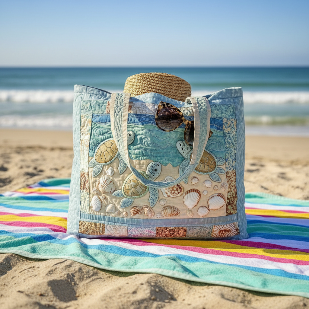 Last Day Promotion 50% OFFTurtle Quilted Tote Bag