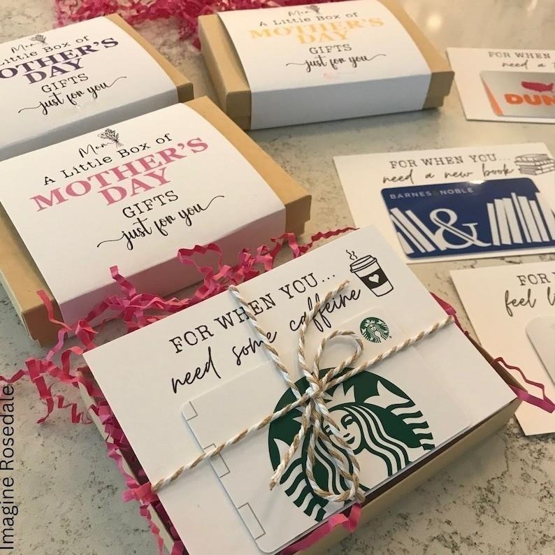 Mother's Day Gift Card Care Package