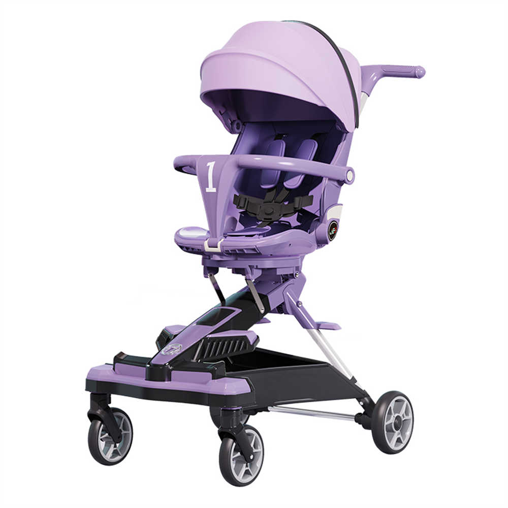2024 New High-end Four-wheel Baby Stroller Ultra-light Folding Baby Girl Strollers